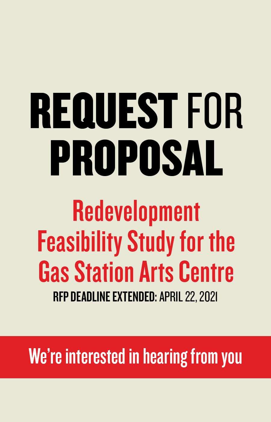 Request for Proposal: Redevelopment Feasibility Study for the GSAC
